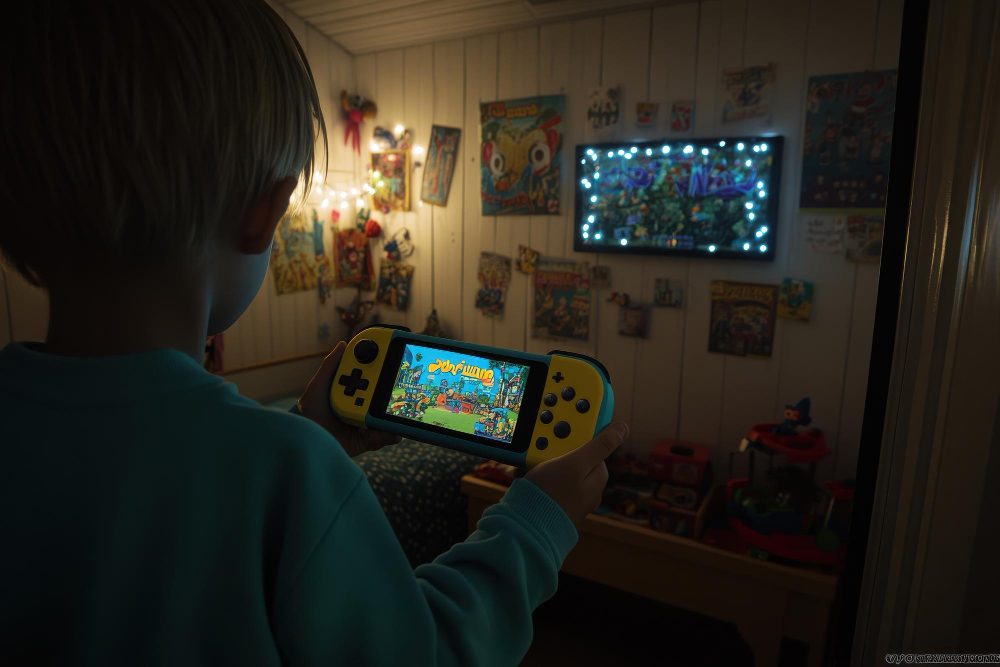 Enfant qui joue sur Switch