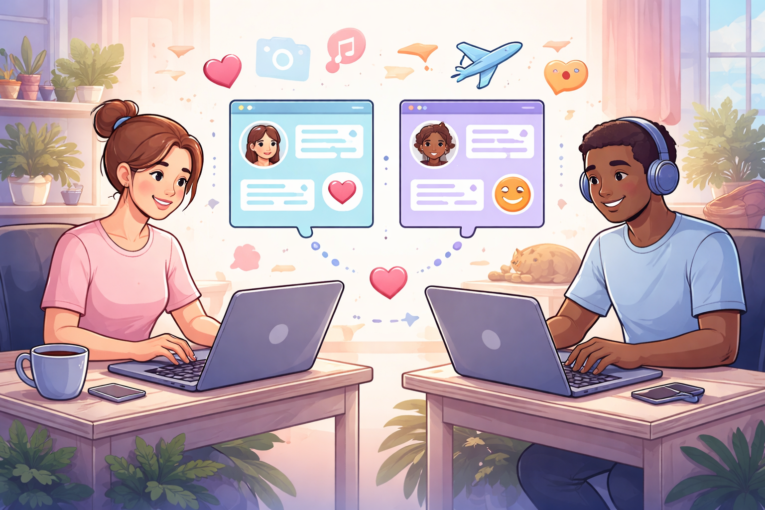 Amitié virtuelle, les avantages et inconvénients