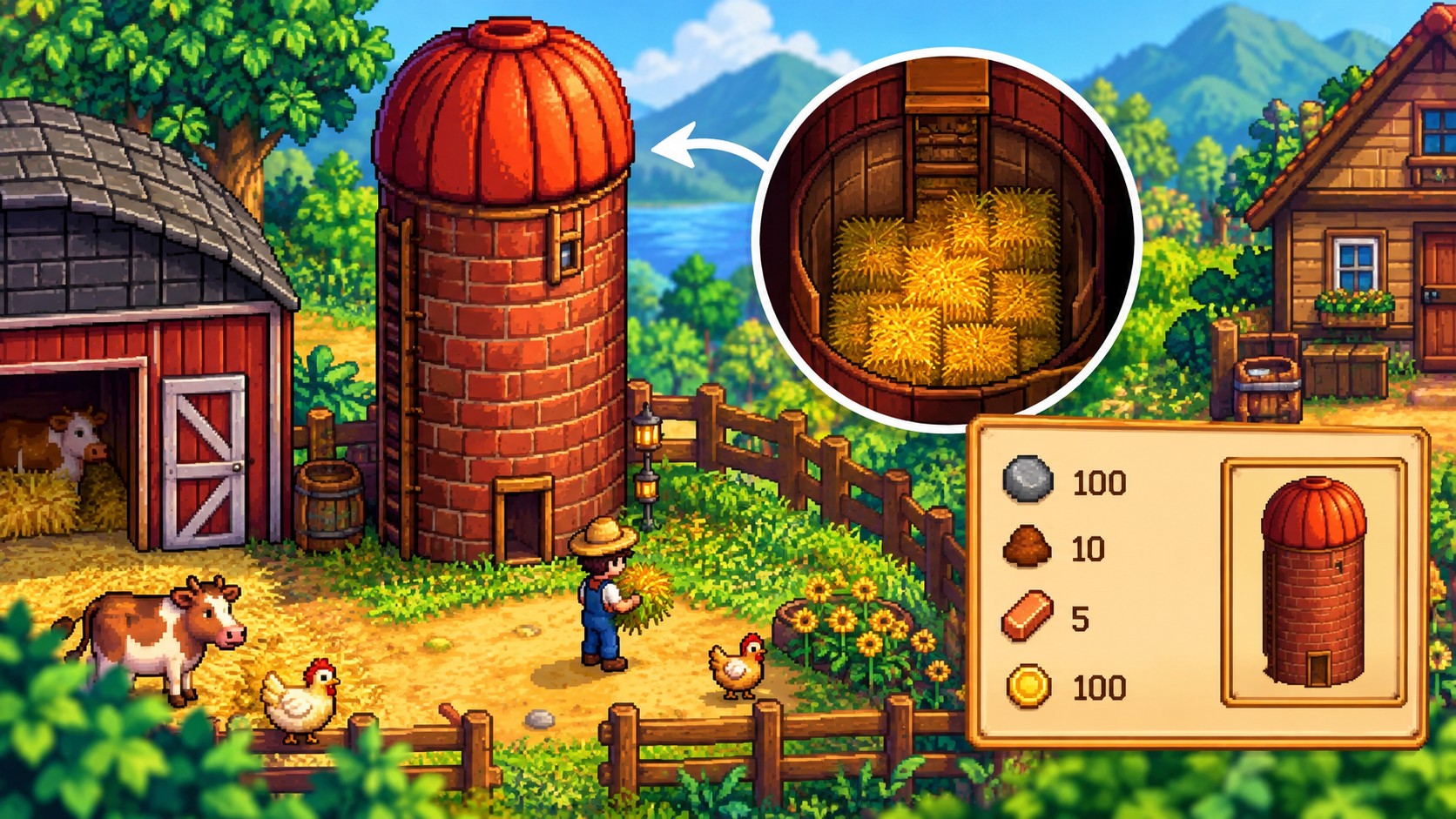 Silo Stardew Valley obtenir foin