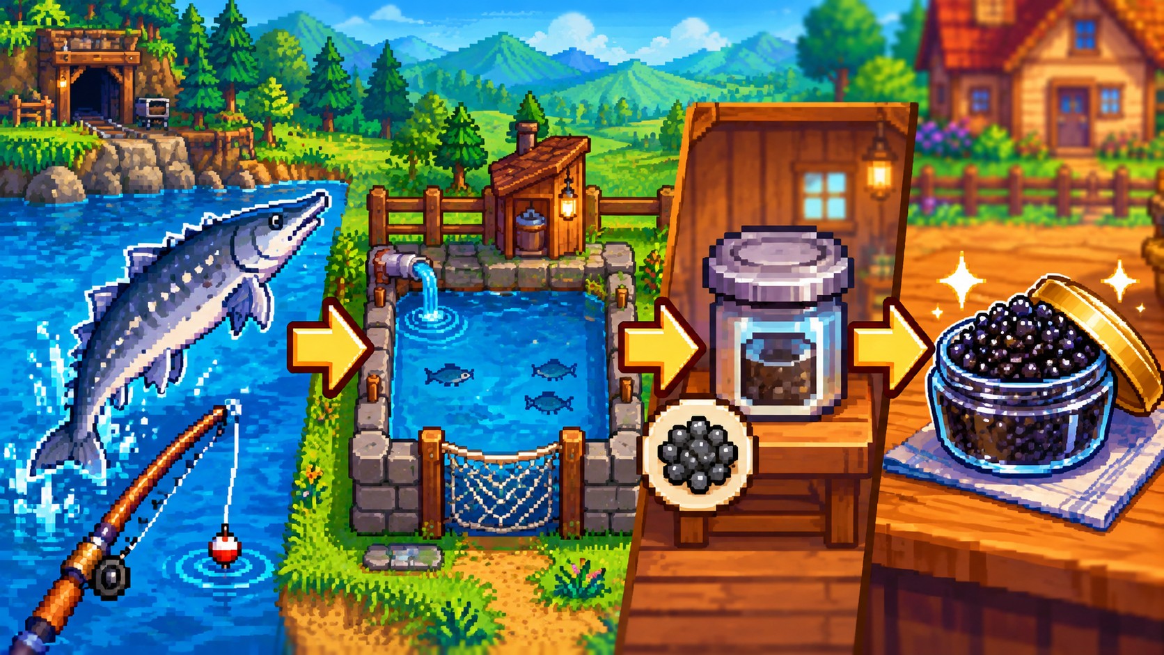 Stardew Valley fabriquer du caviar